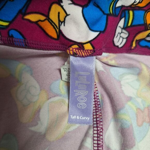 Lularoe Leggings Donald Duck Disney Tall Curvy Cartoon Sailor Angry Upset Womens - Picture 3 of 4